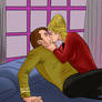 Jim Kirk x Janice Rand  kissing by johnleighs01