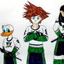 Sora, Donald and Goofy - The Mighty Ducks