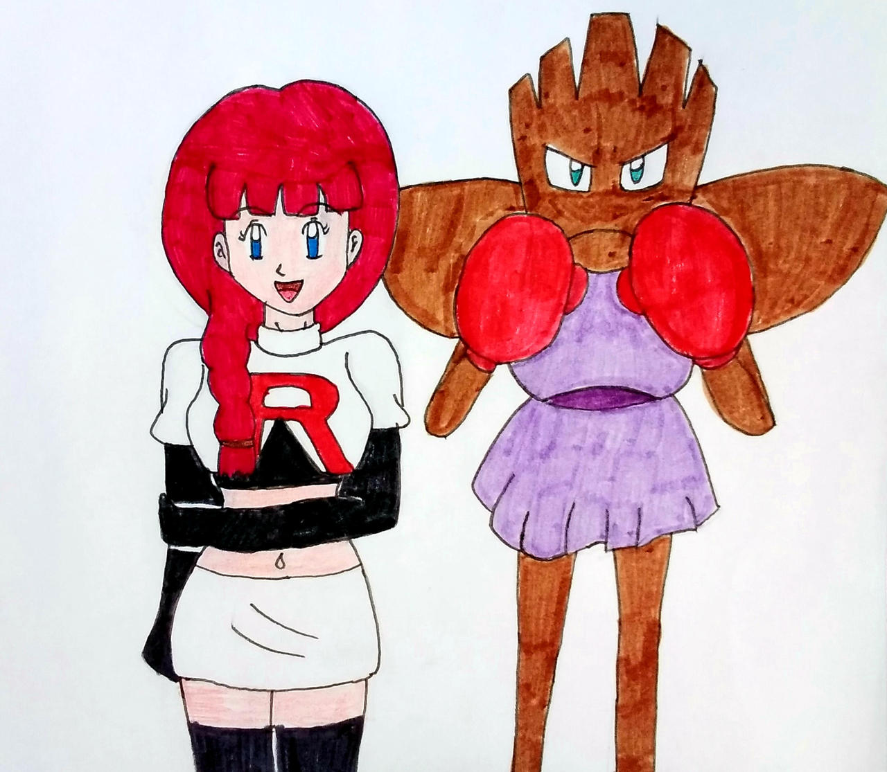 Team Rocket Rebecca and Hitmonchan by MavHunterJ17 on DeviantArt