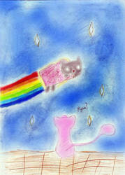 Nyan cat and Mew