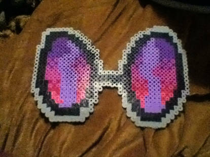 Vinyl Scratch perler bead cosplay glasses