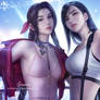 Aerith and Tifa in concert