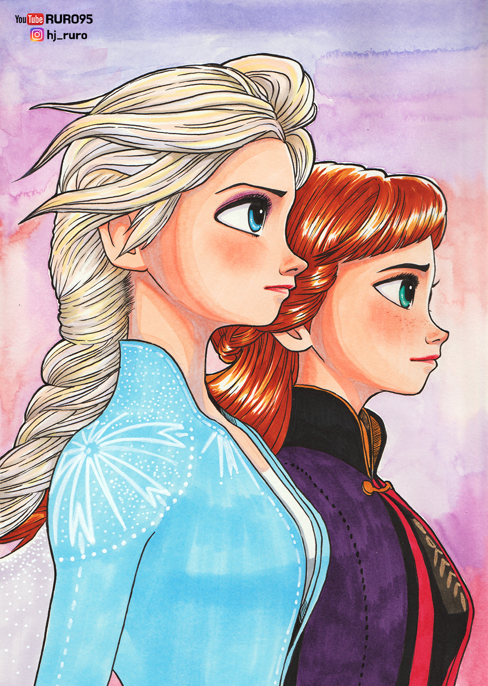 Elsa and Anna Fanart by RURO95 on DeviantArt