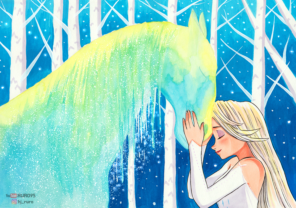 Elsa and Nokk , Frozen2 Fan art by RURO95 on DeviantArt