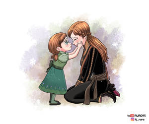 Frozen 1~2 Anna and Anna, Fan art