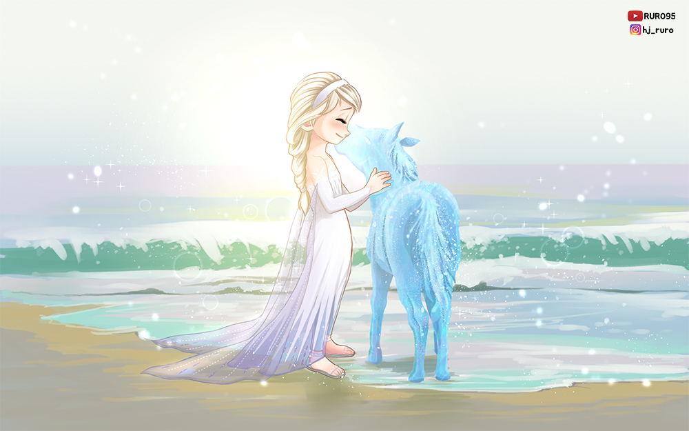 Frozen2, Young Elsa and Nokk, Fanart by RURO95 on DeviantArt