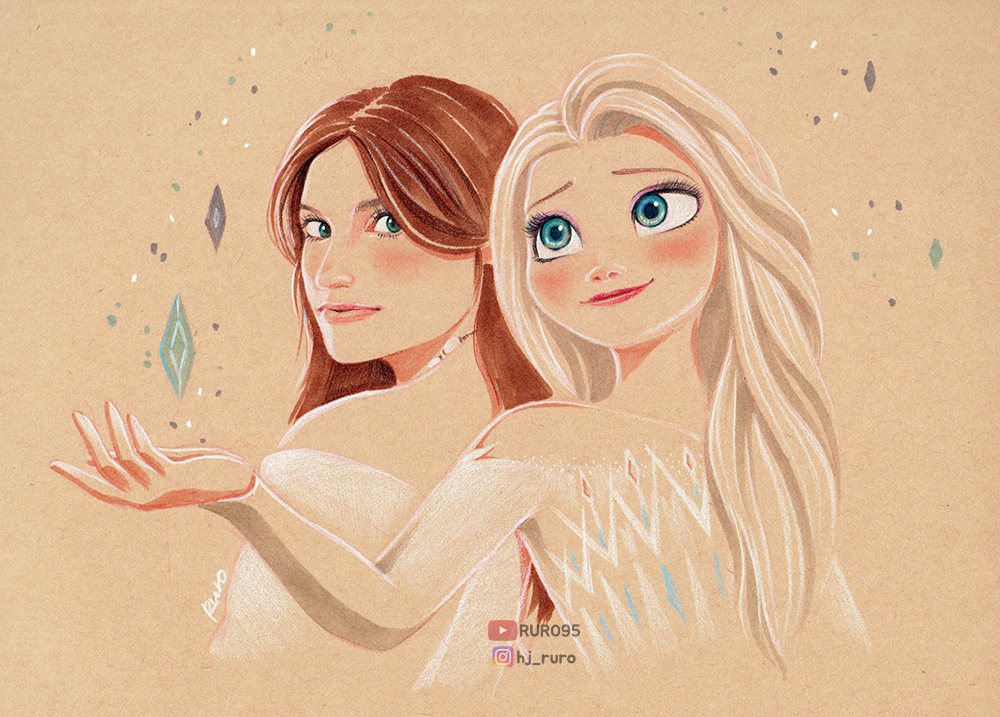 Idina menzel and Elsa, Frozen Fanart by RURO95 on DeviantArt