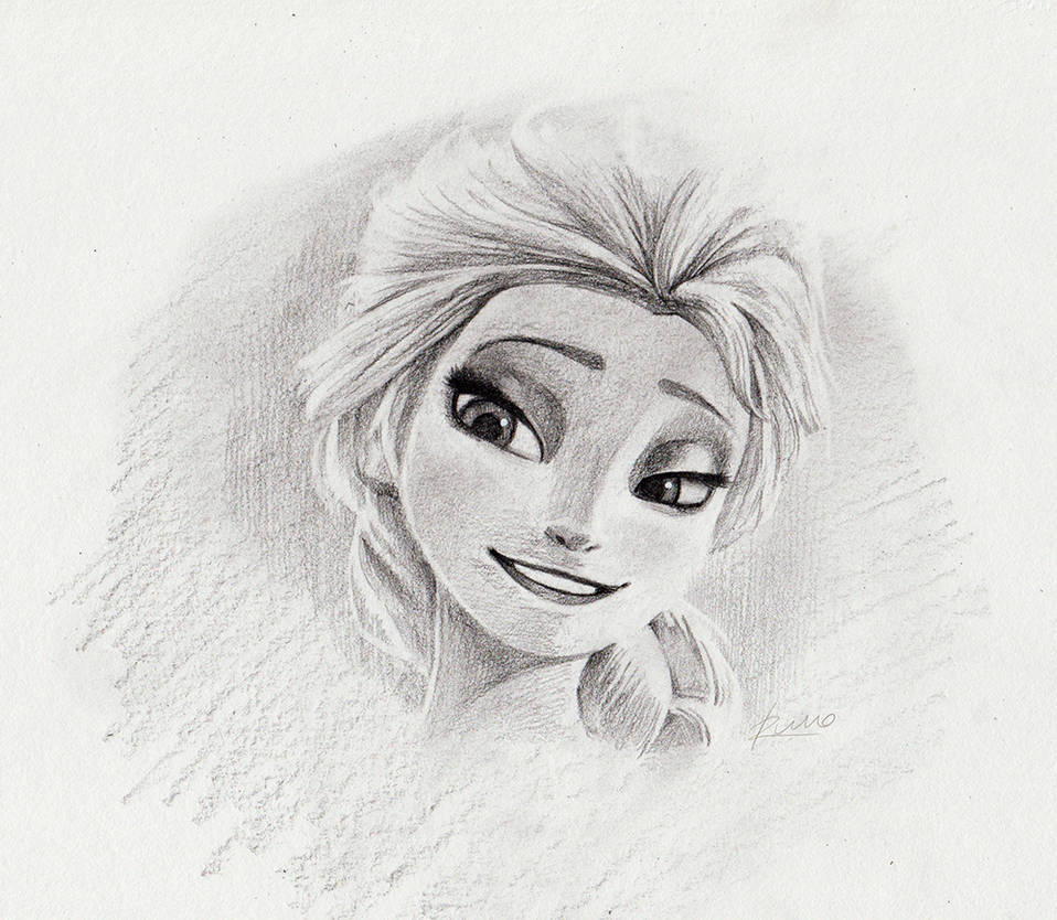 Elsa_Pencil drawing_frozen_Fanart by RURO95 on DeviantArt