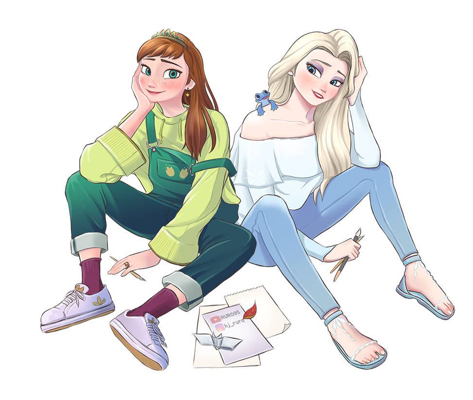 Anna and Elsa _ Modern Clothing by RURO95 on DeviantArt