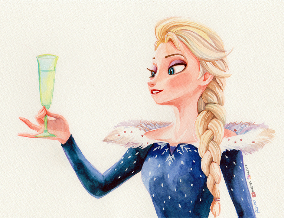 Elsa watercolor / Frozen Fanart by RURO95 on DeviantArt