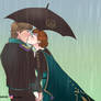 Anna and Kristoff, In the rain, Frozen fanart