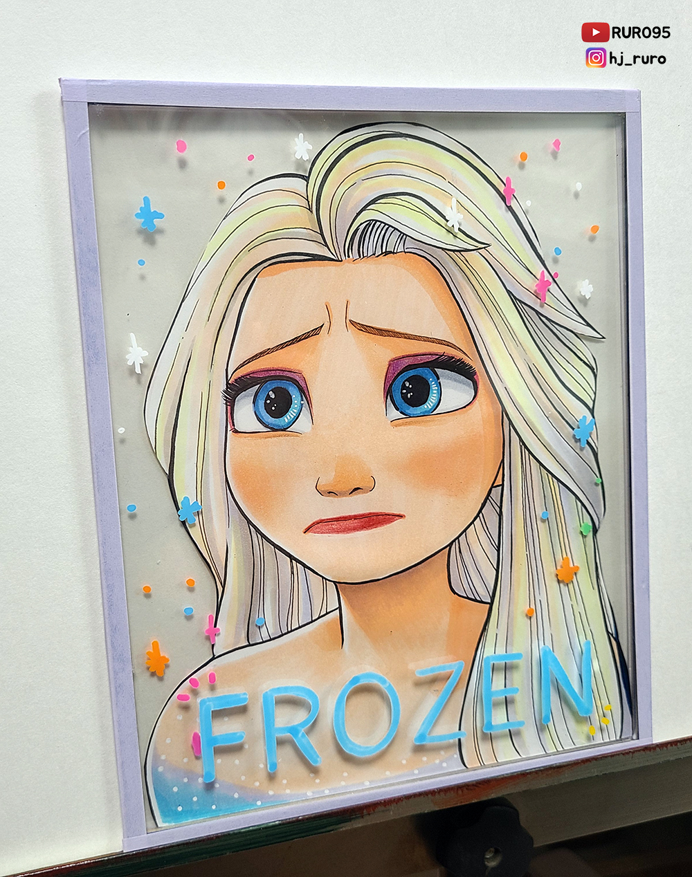 Sad Elsa, Frozen Fan art , Marker painting by RURO95 on DeviantArt