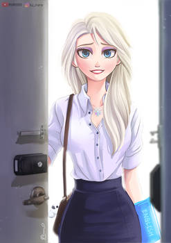 Elsa home school teacher!, Frozen Fan art