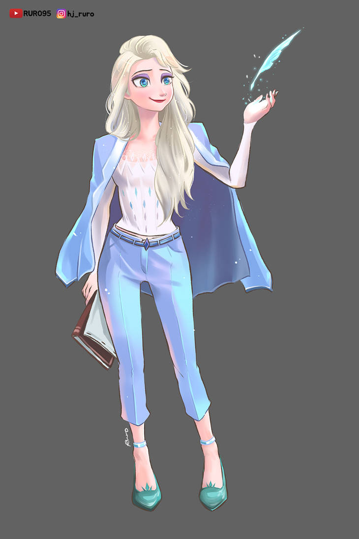 Elsa wears Suit, Frozen Fan art by RURO95 on DeviantArt