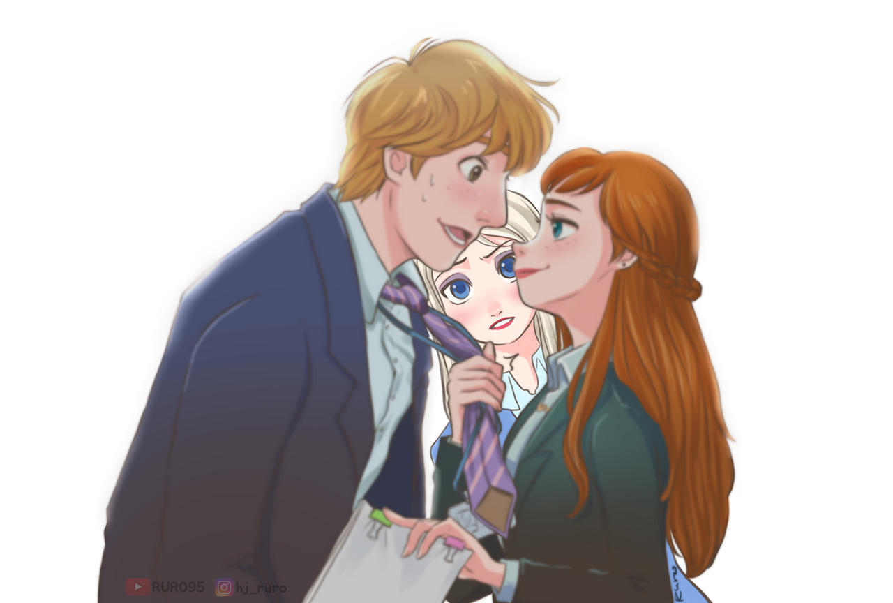 Kristoff and Anna...(Elsa) by RURO95 on DeviantArt