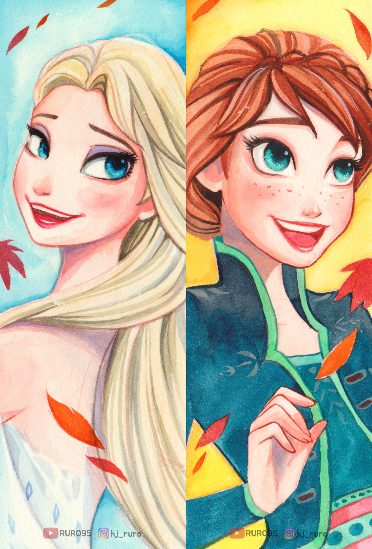 Elsa and Anna by RURO95 on DeviantArt