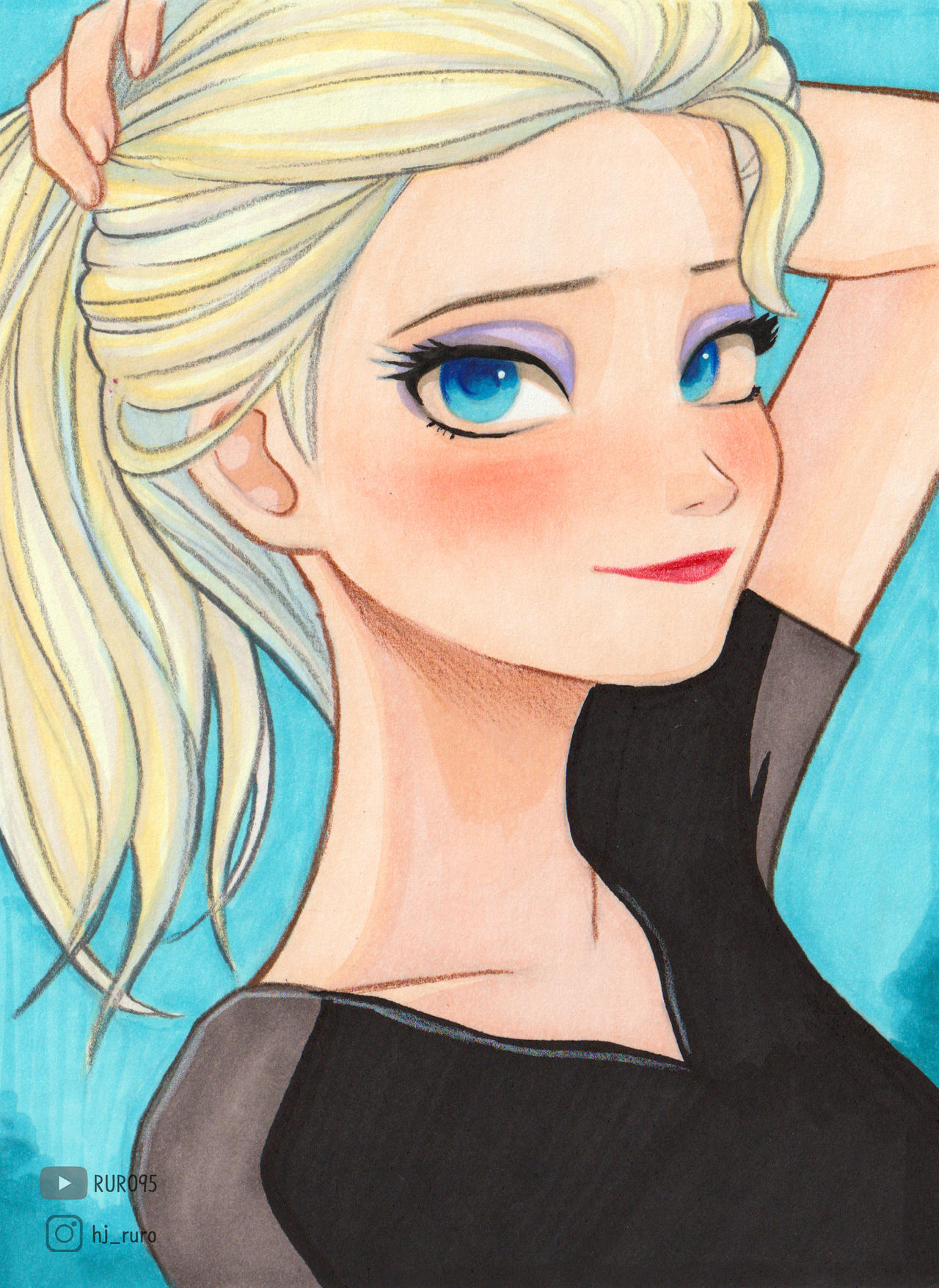 Elsa, ponytail by RURO95 on DeviantArt