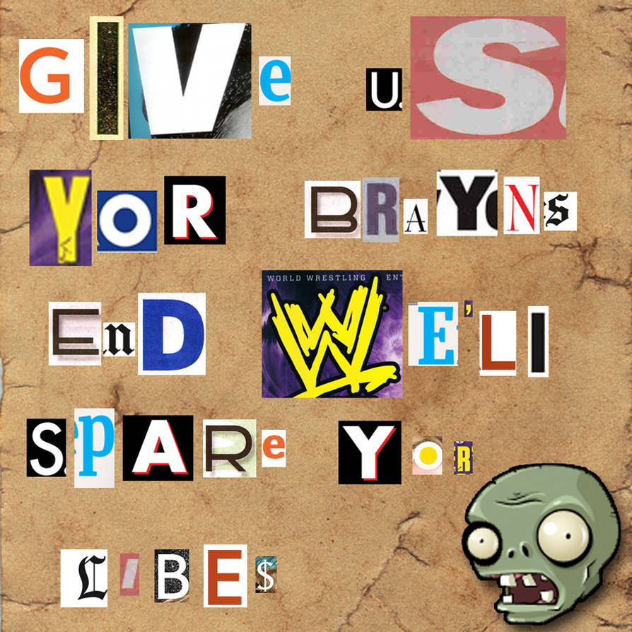 Ransom Note Tpography by babyboydom on DeviantArt