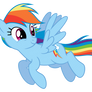 Dashie fyling happily