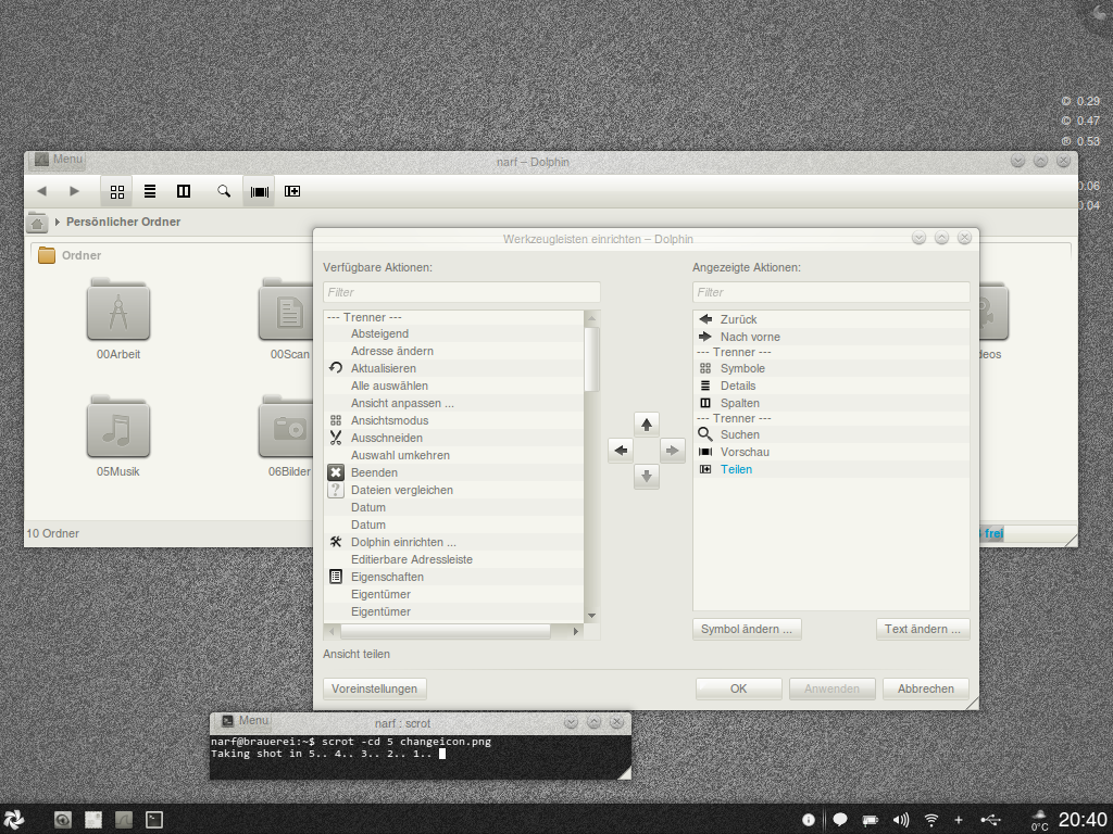 kde new feature? customizing toolbars the easy way