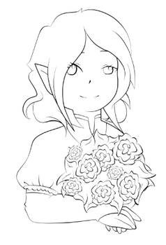 Princess Peridianne the First - Lineart