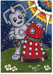 Cyberman and Dalek BFF