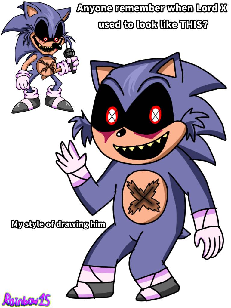 Vs Sonic.Exe - Lord X older design by RainbowSans15 on DeviantArt