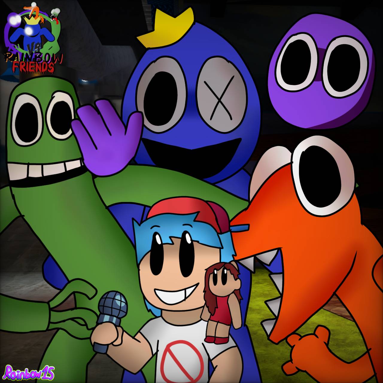 FNF Rainbow Friends Remastered by Orcablox on DeviantArt