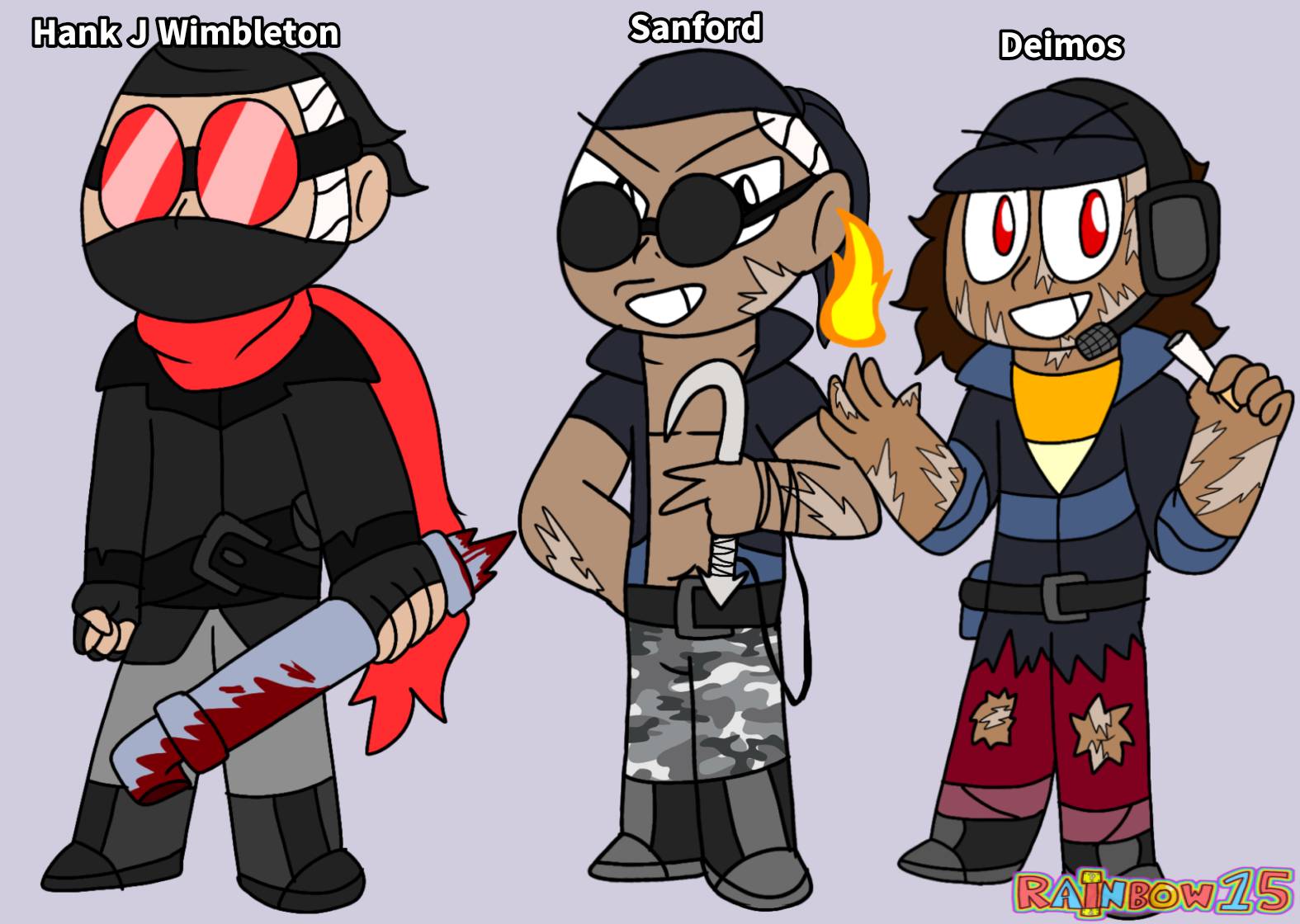 Madness Combat Hank And Deimos Avatars in Roblox ideas! : r