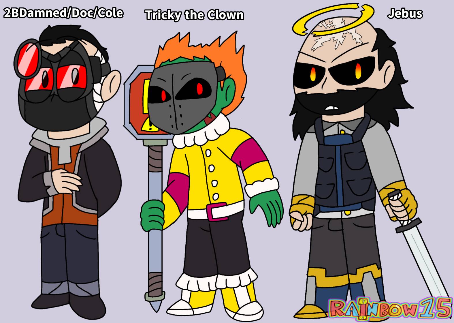 2d Characters R15 R15-MADCOM CHARACTER DESIGNS #2 by RainbowSans15 on DeviantArt