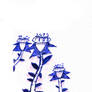Pretty Blue pen flowers
