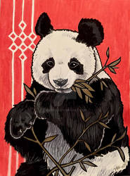 Inktober 31: Peace Panda