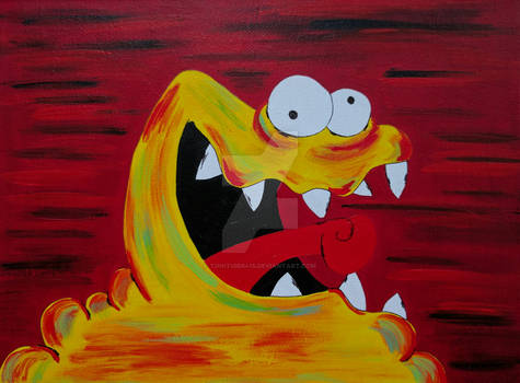 Cute Yellow Monster Painting