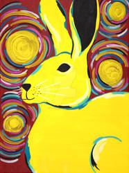 Yellow Rabbit Painting