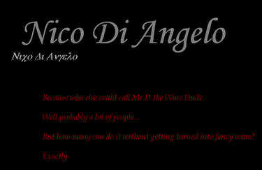 Percy Jackson- Nico Di Angelo