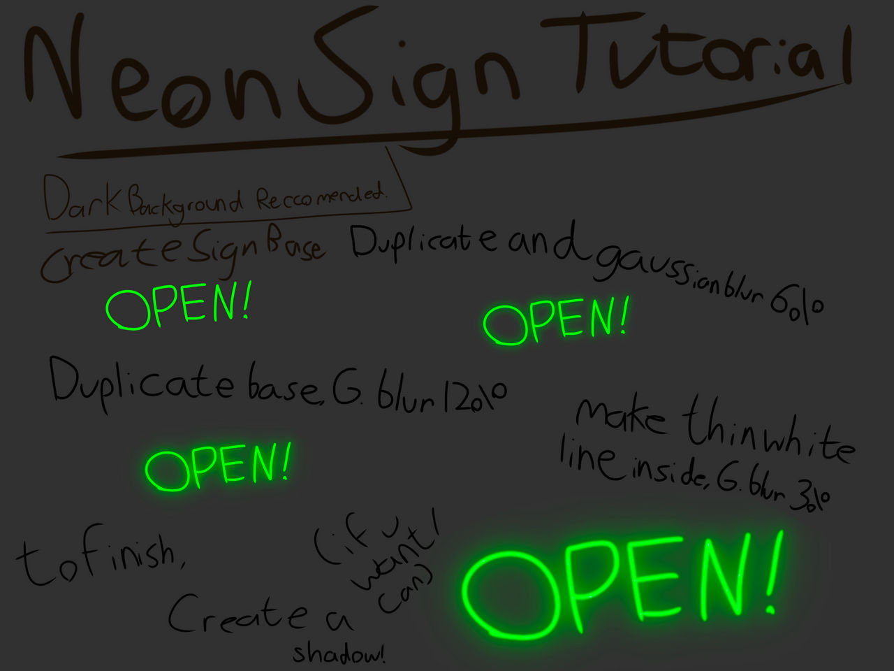 Neon Sign Tutorial Neon Sign Tutorial by InfiniteArtsYT on DeviantArt
