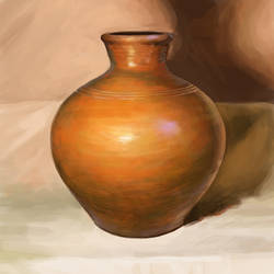 Still Life - clay vase