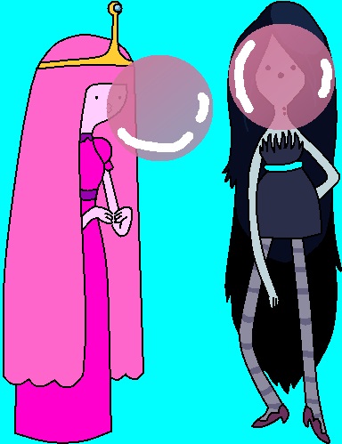 Princess Bubblegum and Marceline Gum