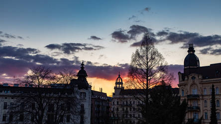 Konecneho square sunset