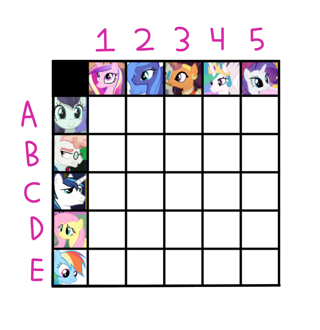 Random Pairing Grid by Glamgoria-Adopts on DeviantArt