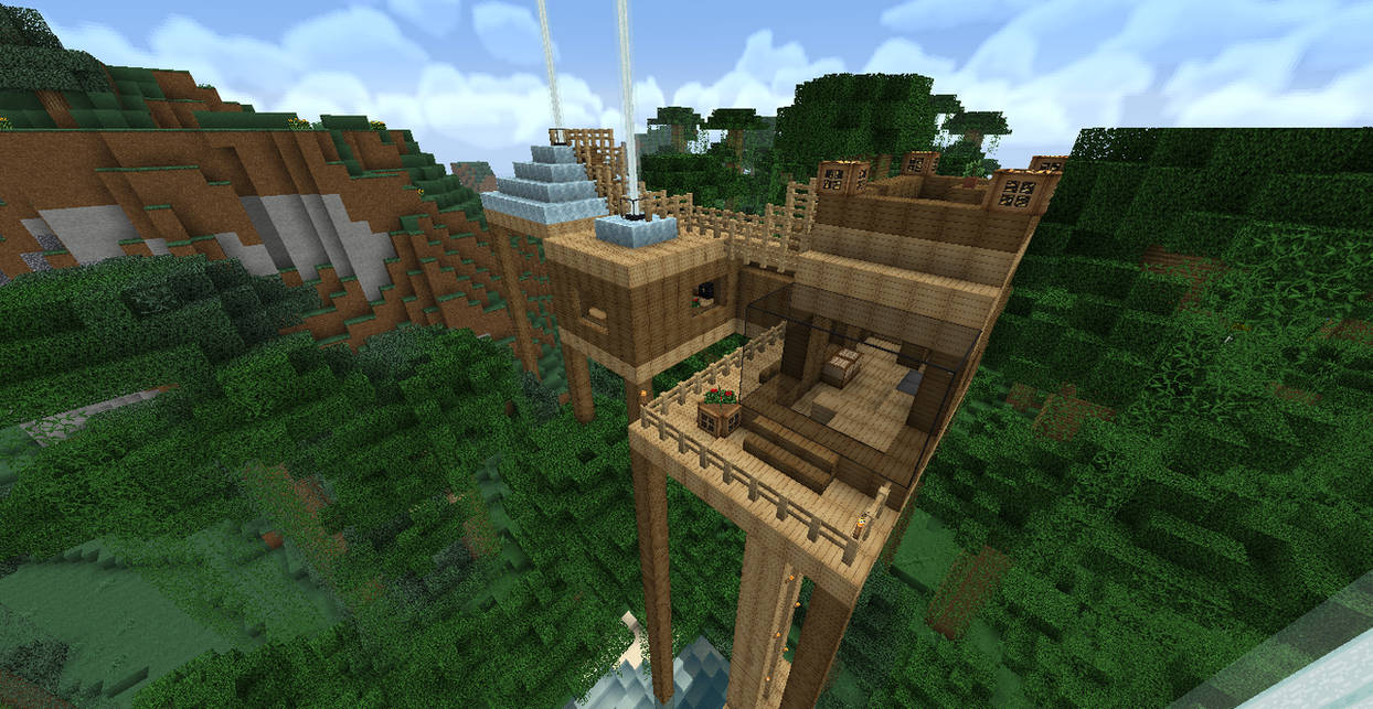 Minecraft: Tree House With New Texture Pack by SleekHusky on DeviantArt