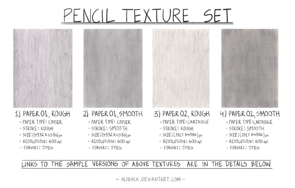 Pencil Texture Set by altback on DeviantArt