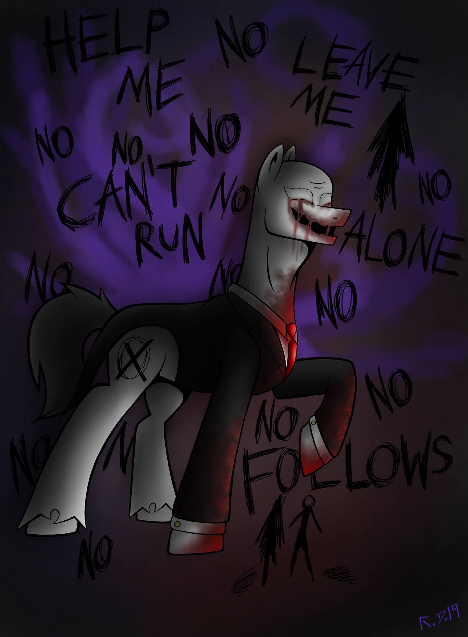 Pony Slacking Slender Pony by ArtGalaxy-2001 on DeviantArt
