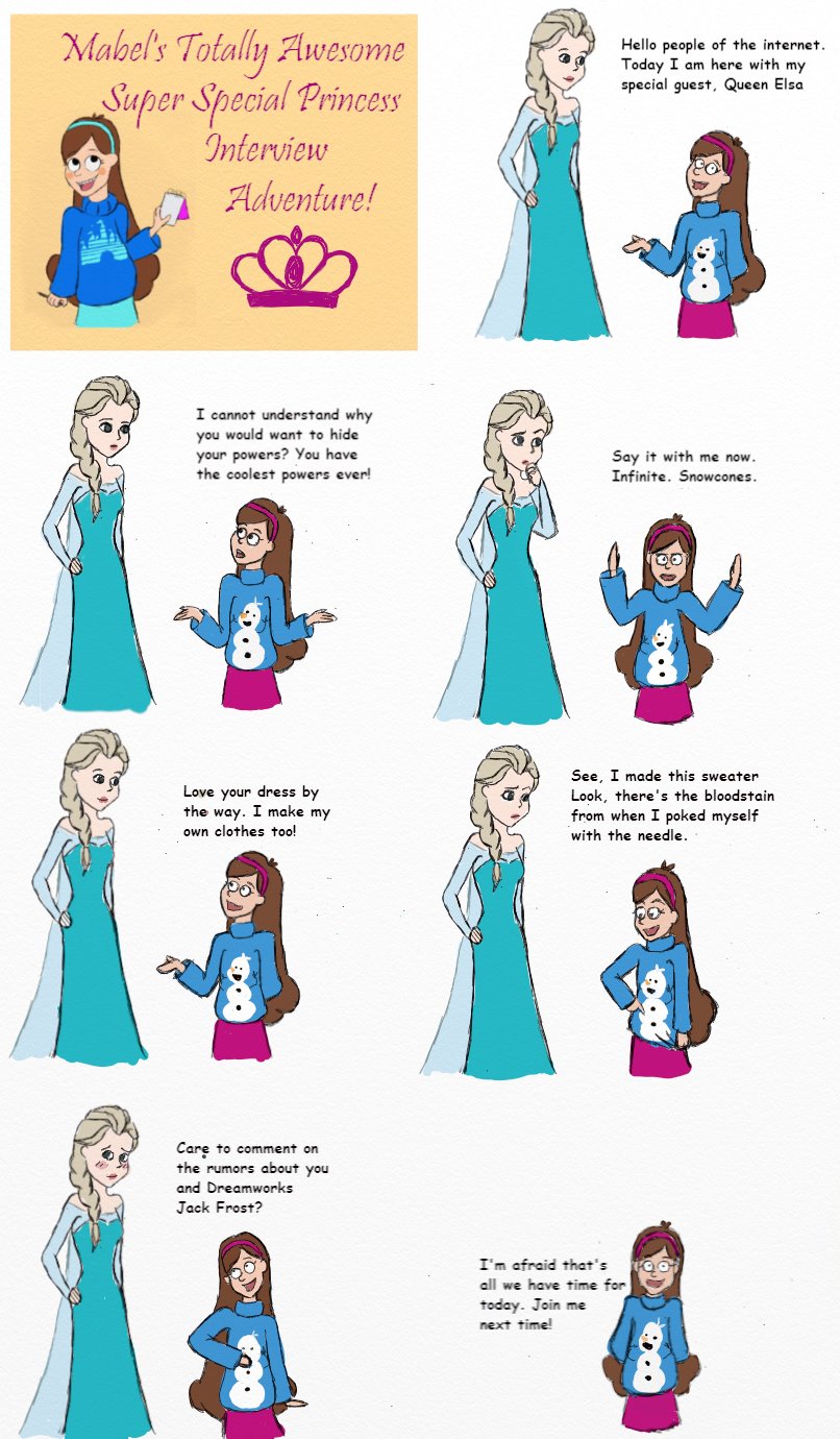 Elsa Interview Comic Mabel's Interview Adventure with Elsa by Vannabee on DeviantArt