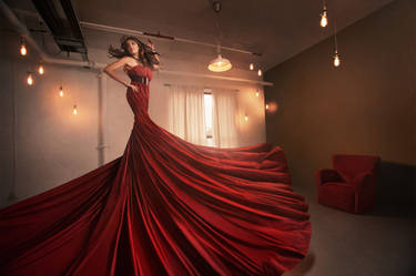 Red Dress Twirl