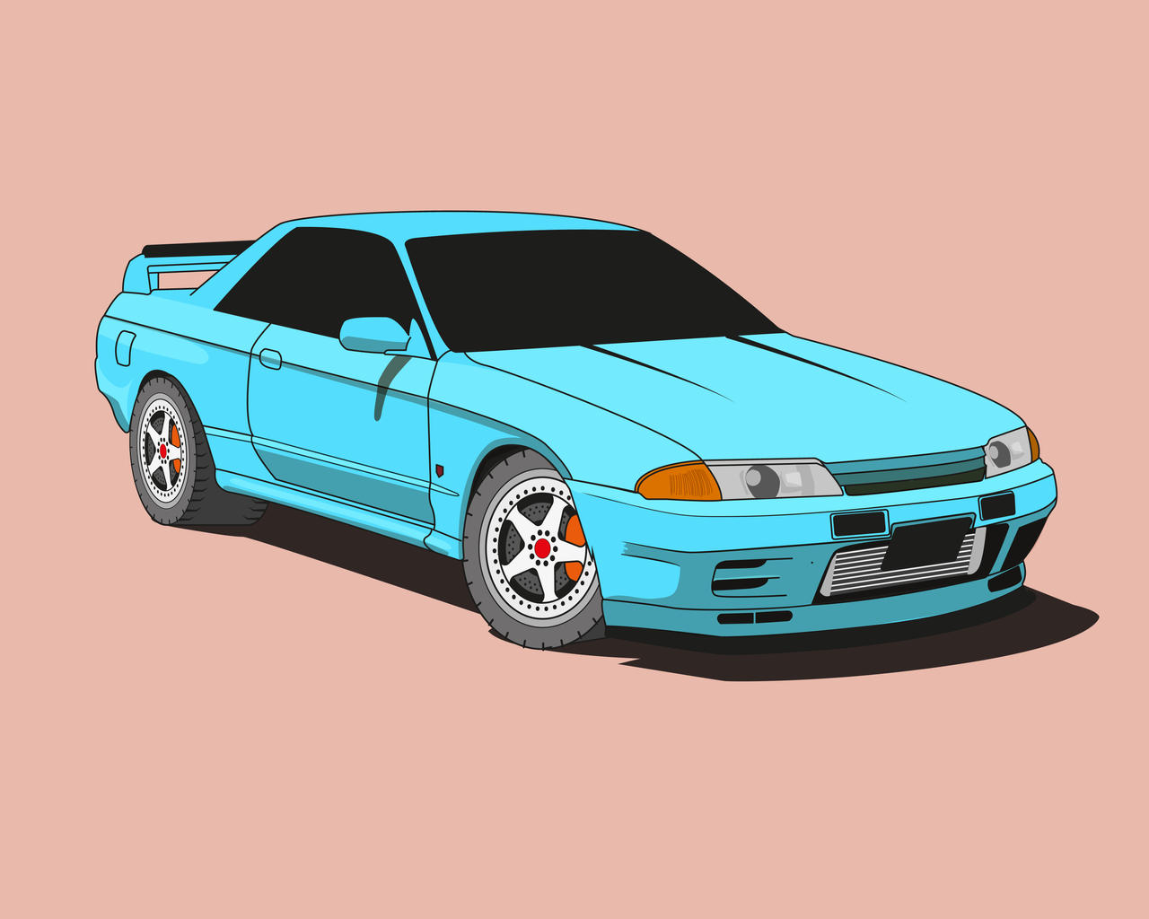 How To Draw A R32 How To Draw A Nissan Skyline R32