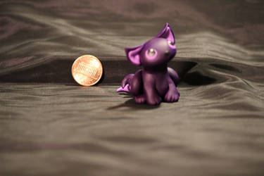 Purple Kitty Sculpture