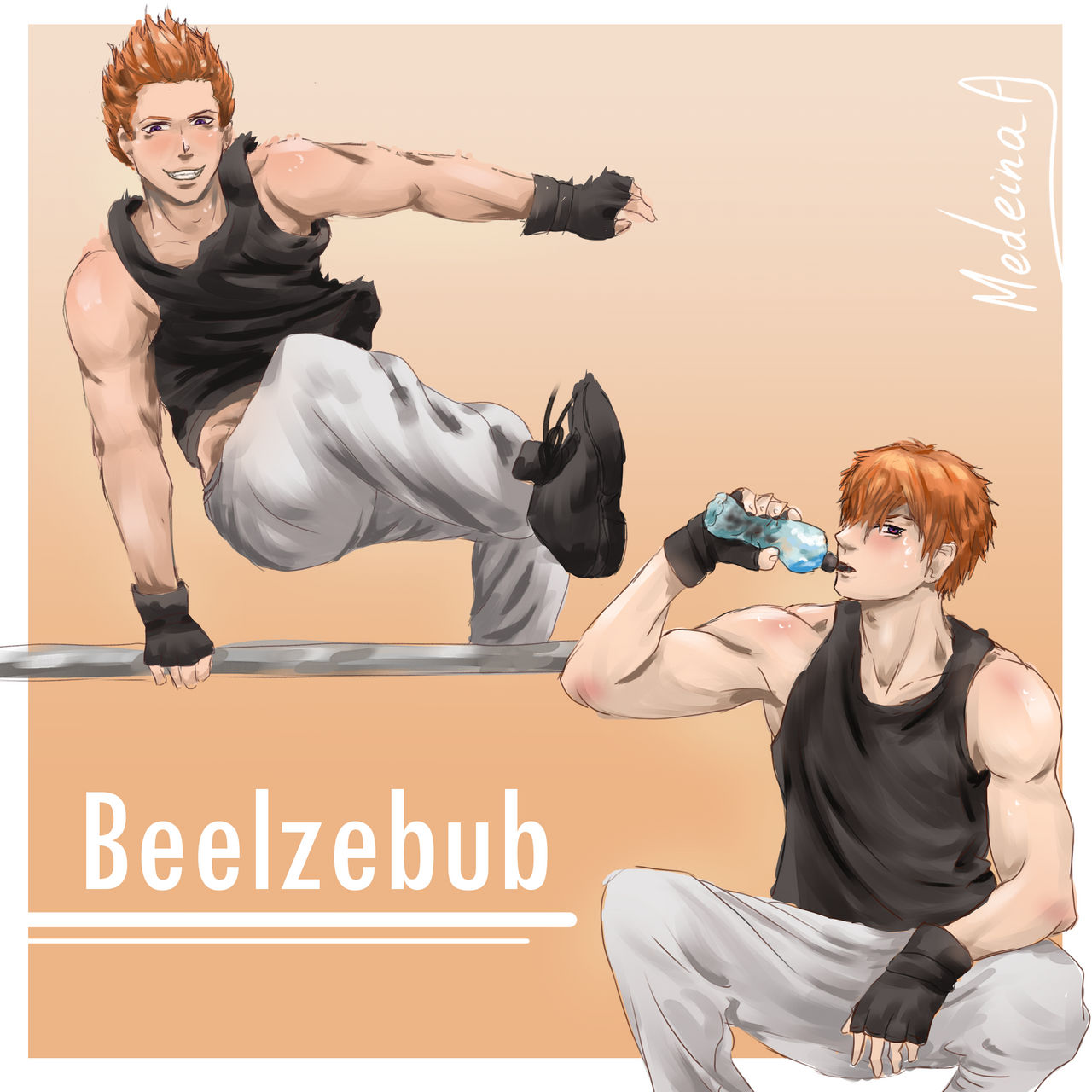 pix Workout Beelzebub Obey Me Fanart beelzebub doodle from obey me fan art