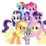 Mane 7 and Spike