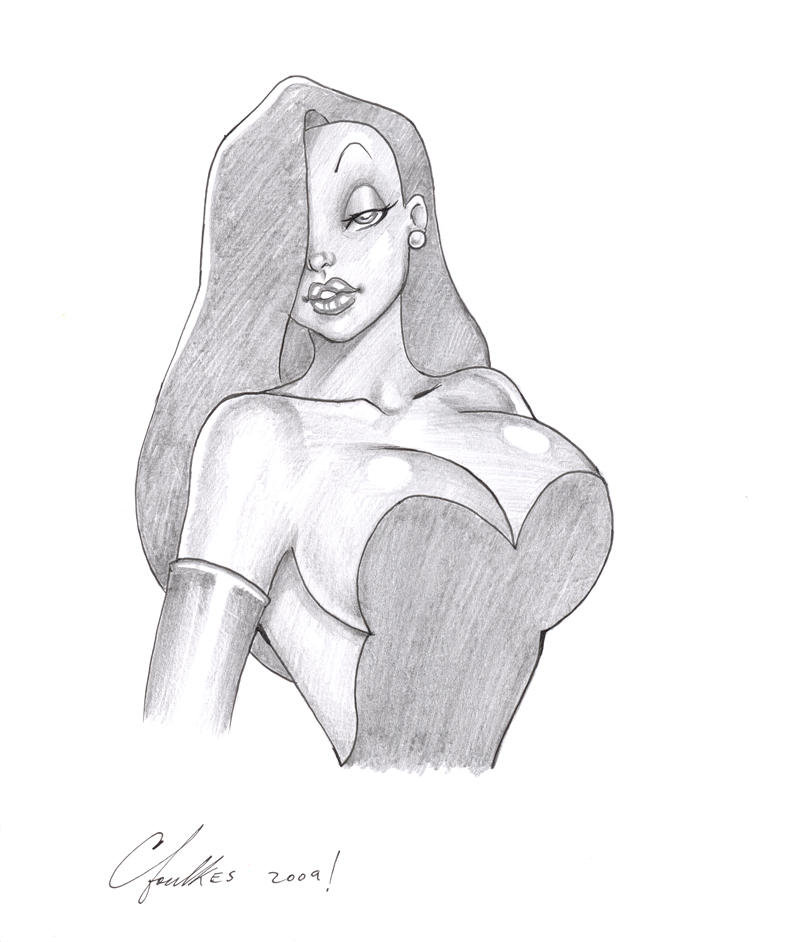 Jessica Rabbit Portrait Pencil